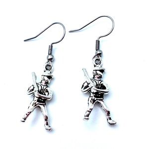Baseball Player Earrings Dangle